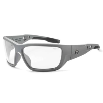 Image for Ergodyne® Skullerz® Baldr Safety Glasses/Sunglasses, Matte Gray, Anti-Fog Clear Lens from HD Supply