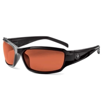 Ergodyne® Skullerz® Thor Safety Glasses/Sunglasses, Black, Polarized Copper Lens