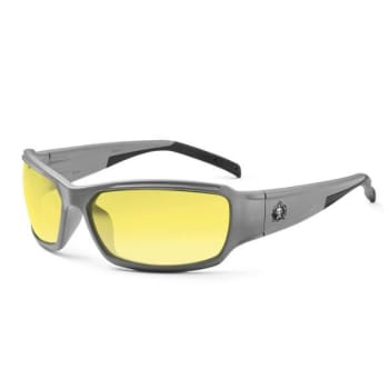 Image for Ergodyne® Skullerz® Thor Safety Glasses/sunglasses, Matte Gray, Yellow Lens from HD Supply