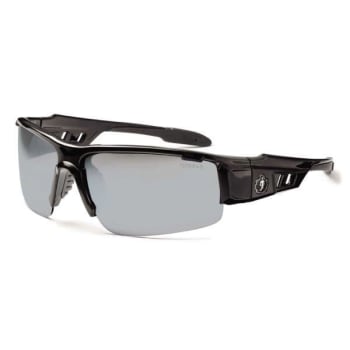 Image for Ergodyne® Skullerz® Dagr Safety Glasses/Sunglasses, Black, Silver Mirror Lens from HD Supply
