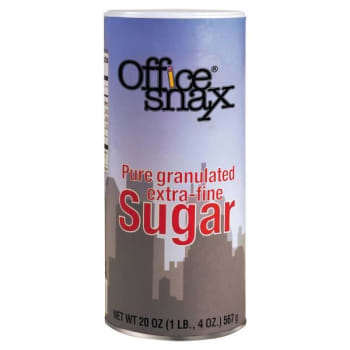 Image for Office Snax® Reclosable Canister Of Sugar, 20oz, Case Of 24 from HD Supply