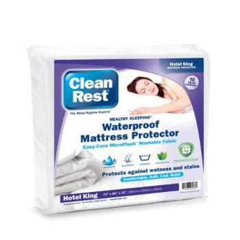 Cleanrest® Fitted Waterproof Mattress Cover, Hotel King, Case Of 4