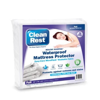 Cleanrest® Fitted Waterproof Mattress Cover, Full, Case Of 4