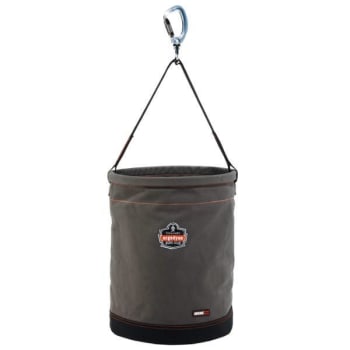 Image for Ergodyne® Arsenal® 5945 Extra Large Swiveling Carabiner Canvas Hoist Bucket, Gray from HD Supply
