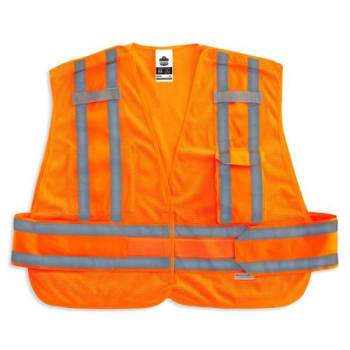 Image for Ergodyne® Glowear® 8244psv Type P Class 2 Expandable Public Safety Vest, Orange, 3xl+ from HD Supply