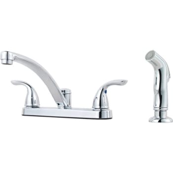 Pfister Series 2-Handle Kitchen Faucet With Side Spray Polished Chrome