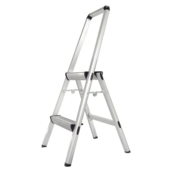 Image for Xtend + Climb 2-step 225-lb Load Capacity Silver Aluminum Step Stool from HD Supply