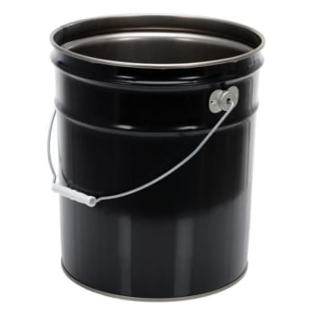 Image for Vestil Steel Pail With Handle, 5 Gallon Capacity, Black Package Of 3 from HD Supply