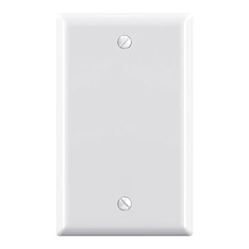 Maintenance Warehouse 1-Gang Unbreakable Polycarbonate Standard-Size Blank Wall Plate In Gloss White, 1-Pack