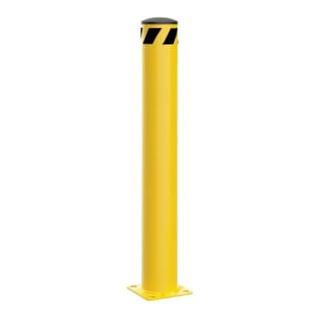Vestil Yellow Powder Coat Pipe Safety Bollard, Steel