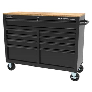 Olympia Tools 46 Inch 9 Drawer Mobile Workbench With Solid Wood Top Hd Supply