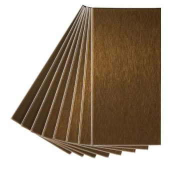 Image for Aspect Metal™ Brushed Bronze Peel-And-Stick Backsplash, 3 X 6, Package Of 8 from HD Supply