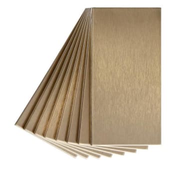 Image for Aspect Metal™ Long Grain Peel-And-Stick Backsplash, Champagne, 3x6, Pack Of 8 from HD Supply