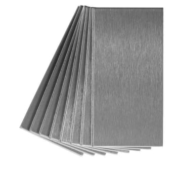 Image for Aspect Metal™ Peel-And-Stick Stainless Long Grain Backsplash, 3 X 6 Pack Of 8 from HD Supply