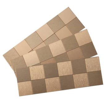 Image for Aspect Metal™ Matted Peel-And-Stick Square Backsplash 4 X 12, Package Of 3 from HD Supply