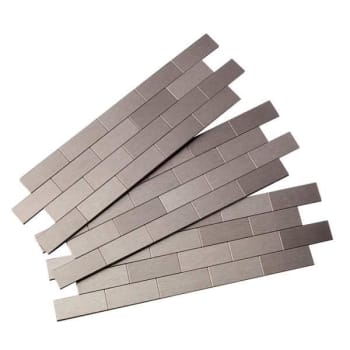 Image for Aspect Metal™ Matted Peel-And-Stick Mini Backsplash, 4 X 12-1/2 Package Of 3 from HD Supply