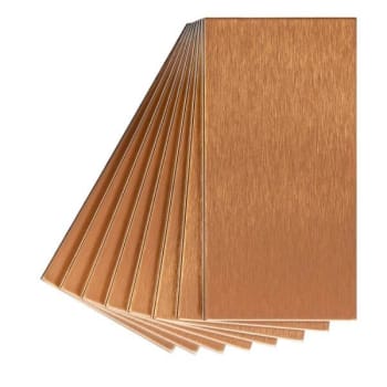 Image for Aspect Metal™ Copper Peel-And-Stick Backsplash, Long Grain, 3 X 6 Package Of 8 from HD Supply