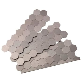 Image for Aspect Metal™ 4 X 11.5 In. Peel-And-Stick Honeycomb Backsplash (Stainless) (3-Pack) from HD Supply