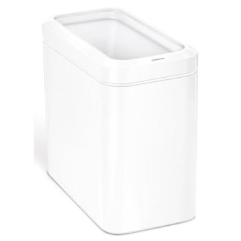 Image for simplehuman 6.6 Gallon Slim Open-Top Wastebasket/Trash Can (White) from HD Supply
