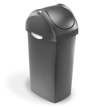 Image for Simplehuman 16 Gallon Swing Dome Lid Trash Can (Gray) from HD Supply
