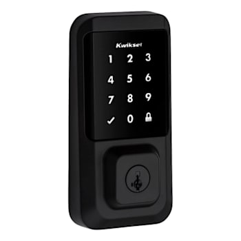 Kwikset Halo WiFi Contemporary Touchscreen Smart Lock Deadbolt in Matte Black
