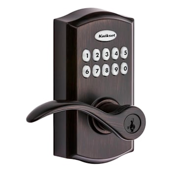 Image for Kwikset SmartCode 955 Traditional Keypad Electronic Pembroke Lever in Venetian Bronze from HD Supply