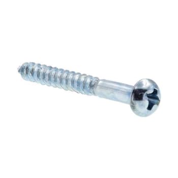 Wo Screws, Round Hd, Phillips Dr, #4 1 In,zinc, Package Of 50