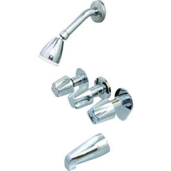 Pfister® Bedford™ 3-Handle Tub/Shower Faucet, 2 GPM w/ Chrome Knobs in Chrome