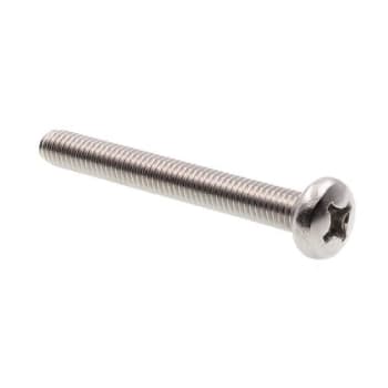 Image for M6-1.0 X 50mm Pan Head/Phillips Drive Machine Screws (Stainless Steel) (10-Pack) from HD Supply
