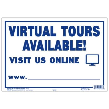 Image for Hy-Ko Virtual Tours Available Jumbo Plastic Sign, 13 X 9, Package Of 10 from HD Supply