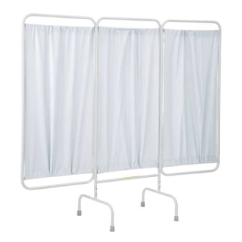 Image for R&B Wire® Three Panel Stationary Medical Privacy Screen W/ White Antimicrobial Panels from HD Supply