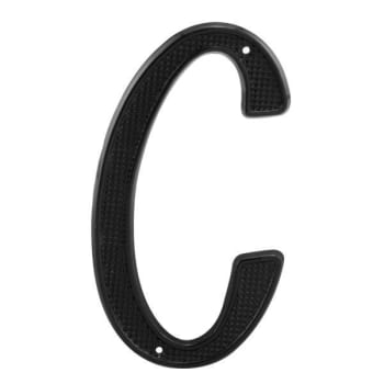 4 House Letter C, Diecast, Black Finish, Package Of 2