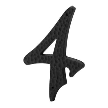 Image for 3 In. House Number 4, Plastic, Black With Nails, Package Of 2 from HD Supply