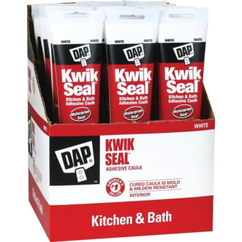 Dap 5.5 Oz Kwik Seal Kitchen And Bath Caulk (White) (12-Count)