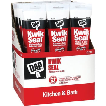 Image for DAP 5.5 Oz Kwik Seal Kitchen and Bath Caulk (Clear) (12-Count) from HD Supply