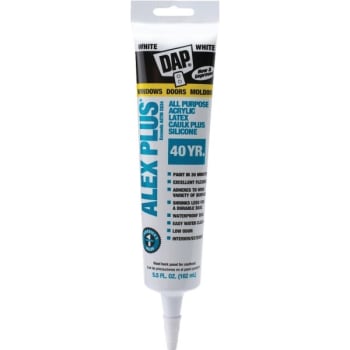 Image for DAP 5.5 Oz Alex Plus Siliconized Acrylic Caulk (White) (12-Count) from HD Supply