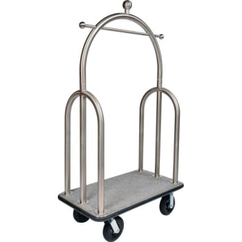 Image for Csl Stainless Steel Trident Bellman's Cart Gray Deck from HD Supply