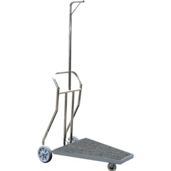 Image for Compact Stainless Steel Luggage Cart Gray Deck from HD Supply