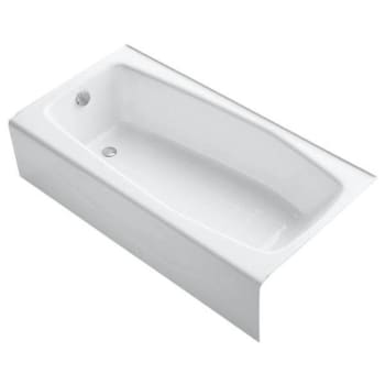 Image for Kohler Villager 60lx30-1/4"wx14'h Alcove Bath Drain, Apron, White, Left-Hand from HD Supply