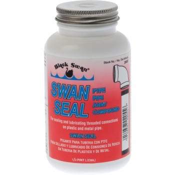 Black Swan® Seal Pipe Joint Compound, 8 Oz, Nonhardening, White, Nontoxic