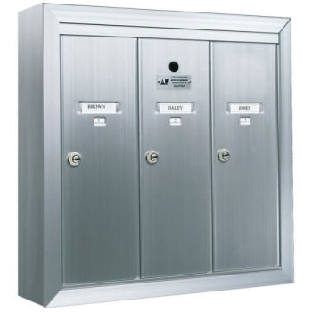 Image for Florence Mfg Surface Mount Vertical 3-Door Mailbox-Aluminum from HD Supply