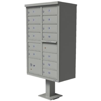 Image for Florence Mfg Cluster Box Unit-13 Mailboxes /1 Parcel Locker/grey from HD Supply