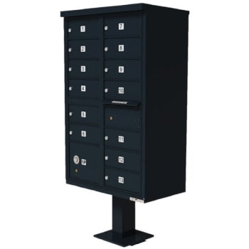 Image for Florence Mfg Cluster Box Unit-13 Mailboxes /1 Parcel Locker/black from HD Supply