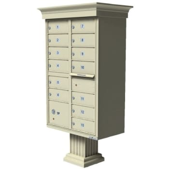 Florence Mfg Cluster Box Unit-13 Mailboxes With Classic Accessories, Sand