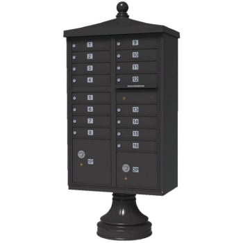 Florence Mfg Cluster Box Unit-16 Mailboxes With Traditional Accessories, Bronze