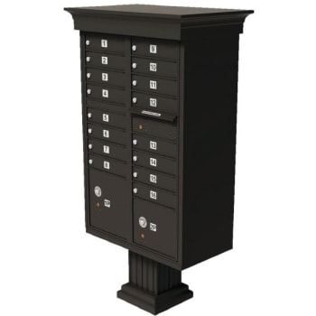 Image for Florence Mfg Cbu 16 Door Cluster Box Mailbox Unit With Vogue Classic Accessories, Dark Bronze from HD Supply