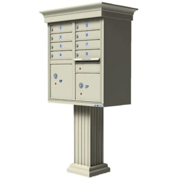 Florence Mfg Cluster Box Unit-8 Mailboxes With Classic Accessories, Sand
