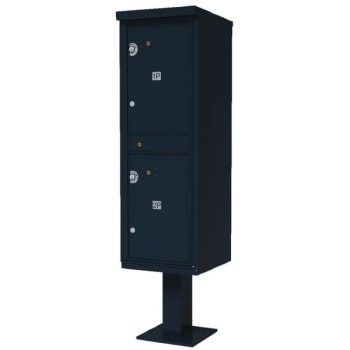 Florence Mfg Outdoor Parcel Locker With 2 Outdoor Parcel Lockers, Black