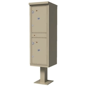 Florence Mfg Outdoor Parcel Locker With 2 Outdoor Parcel Lockers, Sand