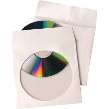 Image for Quality Park® White Tech-No-Tear Cd/dvd Sleeves, Box Of 100 from HD Supply